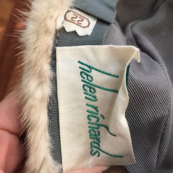 Real fur and satin vintage hat 👒 Royal 👑 - Picture 2 of 6